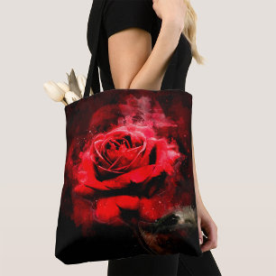 Rote Rose Blume Aquarell - bb Tasche