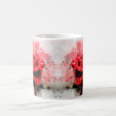 Rote Rose Blume Aquarell - wb Kaffeetasse (Mittel)