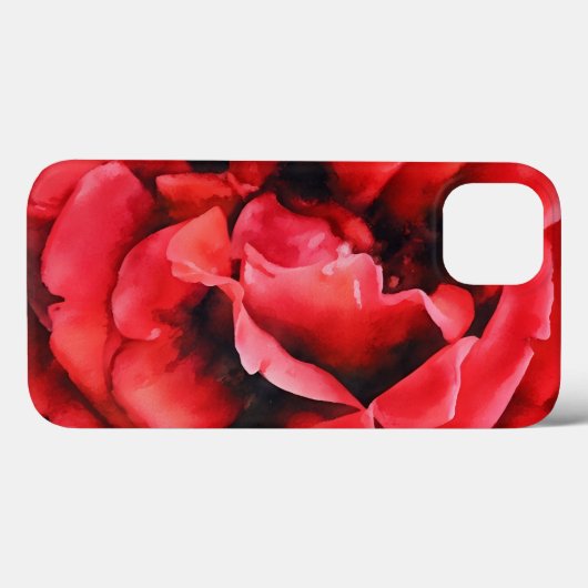Rote Rose Blume Art Phone Case (Rückseite (Horizontal))
