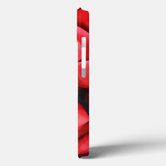 Rote Rose Blume Art Phone Case (Rückseite / Links)