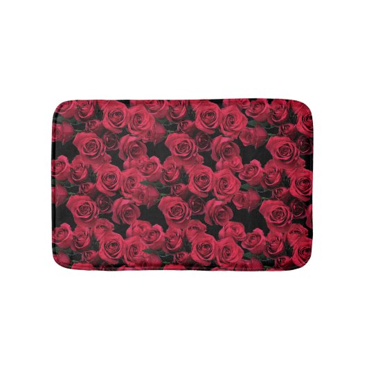 Rote Rose Blume Bath Matts Badematte (Vorderseite)