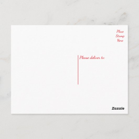 Rote Rose Blume Blankschwarz Postkarte (Rückseite)