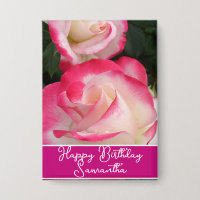 Rote Rose Blume Blumenfrauen Geburtsname Abzeichen