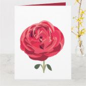 Rote Rose Blume Blumengrüße Rote Rose Karte (Gelbe Blume)