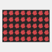 Rote Rose Blume Bouquet Personalisiert Geschenkpapier Set (Vorderseite 3)