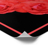 Rote Rose Blume Bouquet Poster (Ecke)
