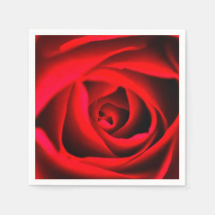 Rote Rose Blume Cocktail Papier Serviette