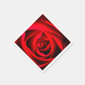 Rote Rose Blume Cocktail Papier Serviette (Ecke)