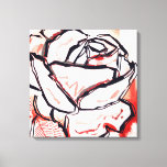 Rote Rose Blume Elegante Moderne Kunst, Dichtung u Leinwanddruck<br><div class="desc">Original Rote Rose Illustration der französischen Malerin Marie Christine Belkadi. Bereit zum Aufhängen der Malerei auf der Leinwand. Alle urheberrechtlich geschützten Werke © www.mariechristinebelkadi.com</div>