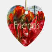 Rote Rose Blume Freundschaft Keramik Ornament (Rechts)