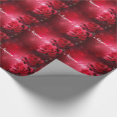 Rote Rose Blume Geschenkpapier (Ecke)