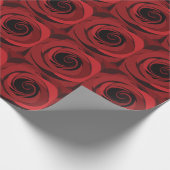 Rote Rose Blume Geschenkpapier (Ecke)