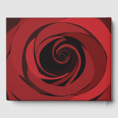 Rote Rose Blume Hochzeit Gästebuch (Rückseite)