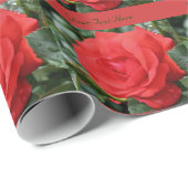 Rote Rose Blume im Blut Geschenkpapier (Rolleneckpunkt)