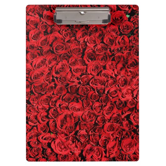 Rote Rose Blume Klemmbrett (Vorderseite)
