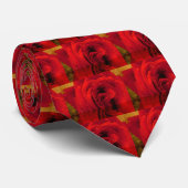 rote Rose Blume Krawatte (Gerollt)