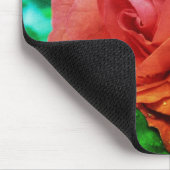 Rote Rose Blume Kunst Mousepad (Ecke)