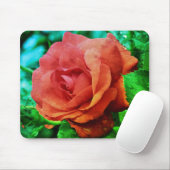 Rote Rose Blume Kunst Mousepad (Mit Mouse)