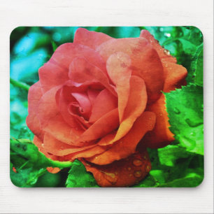 Rote Rose Blume Kunst Mousepad