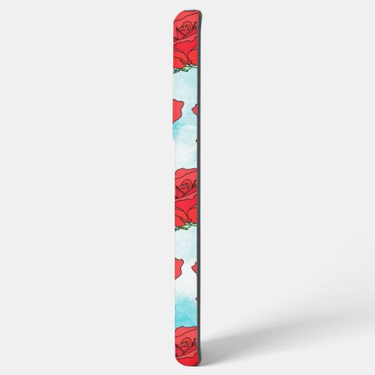 Rote Rose Blume Kunst Samsung Galaxy Hülle (Rückseite (Horizontal))