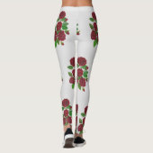 rote Rose Blume Leggings (Rückseite)