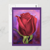 rote Rose-Blume-Malerei - Multi Postkarte (Vorne/Hinten)