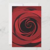 Rote Rose Blume Moderne Hochzeit Einladung (Rückseite)