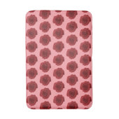 Rote Rose Blume Nahtlos auf Bath Mat Badematte (Vorderseite Vertikal)