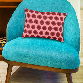 Rote Rose Blume Nahtloses Muster auf Akzent-Kissen Dekokissen