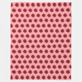 Rote Rose Blume Nahtloses Muster auf Fleece-Deckel Fleecedecke