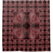 Rote Rose Blume Natur Abstrakt Vintag Duschvorhang (Vorderseite)