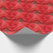 Rote Rose Blume Naturmuster Geschenkpapier (Ecke)
