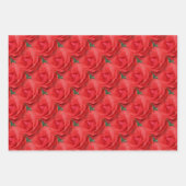 rote Rose Blume Naturmuster Geschenkpapier Set (Vorderseite 3)
