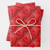 rote Rose Blume Naturmuster  Geschenkpapier Set (Beispiel)