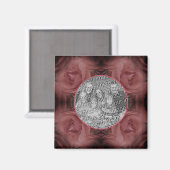 Rote Rose Blume Naturrahmen hinzufügen Foto Magnet (Vorderseite/Rückseite)