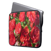 Rote Rose Blume Notebook-Sieb Laptopschutzhülle (Vorderseite Links)