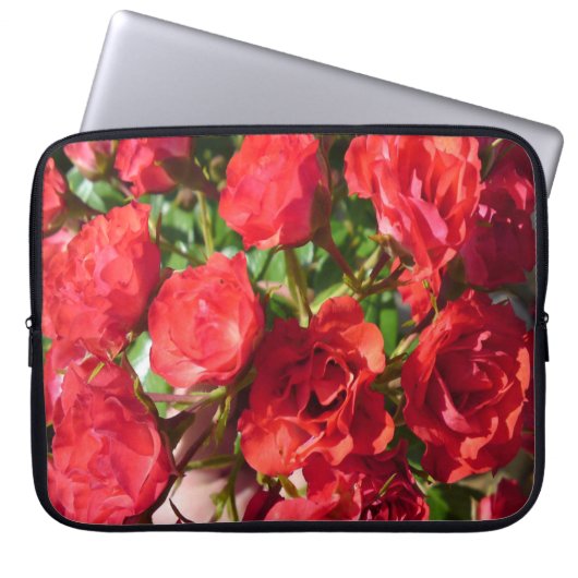 Rote Rose Blume Notebook-Sieb Laptopschutzhülle (Vorderseite)