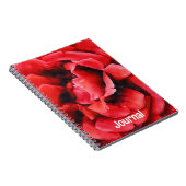 Rote Rose Blume Petals Art Journal personalisieren Notizblock (Rechte Seite)
