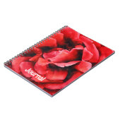 Rote Rose Blume Petals Art Journal personalisieren Notizblock (Linke Seite)