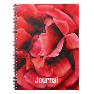 Rote Rose Blume Petals Art Journal personalisieren Notizblock