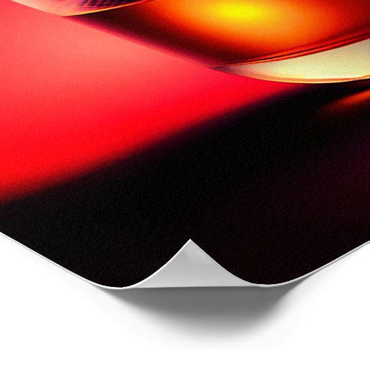 Rote Rose Blume Poster (Ecke)