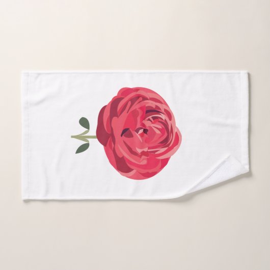 Rote Rose Blume Rote Rose Handtuch (Handtuch)