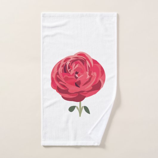 Rote Rose Blume Rote Rose Handtuch (Handtuch)