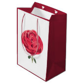 Rote Rose Blume Rote Rose Mittlere Geschenktüte (Rückseite Schrägansicht)