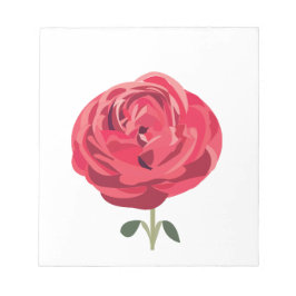 Rote Rose Blume Rote Rose Notizblock