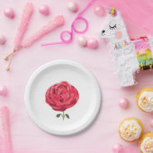 Rote Rose Blume Rote Rose Party Pappteller (Party)
