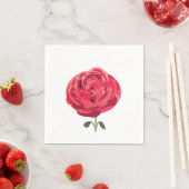 Rote Rose Blume Rote Rose Party Serviette (Beispiel)