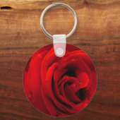 Rote Rose Blume Schlüsselanhänger (Vorderseite)