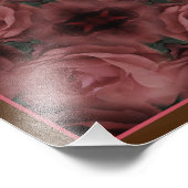 Rote Rose Blume Spiegeln Abstrakte Natur 8x8 Fotodruck (Ecke)
