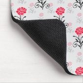 Rote Rose Blume Stalk-Muster Mousepad (Ecke)